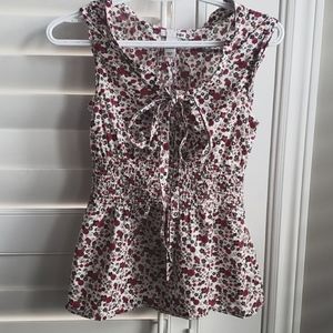 H&M Smocked Sleeveless Blouse
